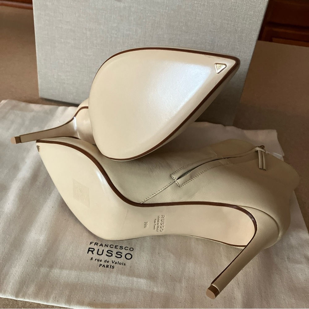 Francesco Russo PARIS Napa Leather Ankle Boots NIB - Picture 9 of 14